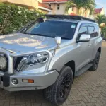 2015 Toyota Prado TX silver grey front three-quarter view for sale in Mombasa