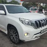 2017 Toyota Prado TX white front side view for sale in Mombasa