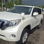 2017 Toyota Prado 2700cc petrol white front side angle at Carmart Mombasa